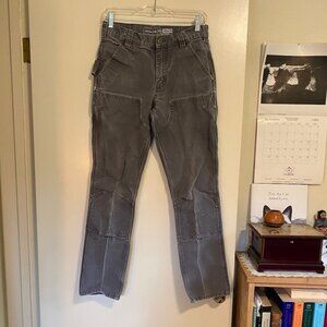 Carhartt Women's Work Pants, Double Knee, Relaxed Fit, Size 30 x 32, Gray